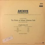 Johann Sebastian Bach / Ralph Kirkpatrick - 6 English Suites (II): No. 3 In G Minor, BWV 808 / No. 4 In F Major, BWV 809 (LP, Mono)