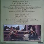 Johann Sebastian Bach, Johann Friedrich Fasch, Christine Harvey - Elisabeth Cooymans - Marianne Dieleman, Roland Bufkens - Henk Smit - Veronika Hampe, Koos Verheul - Frank Minderaa - Residentie Bachkoor, Residentie Bachorkest Dirigent Gerard Akkerhuis - Magnificat In D / Concert In D (LP)