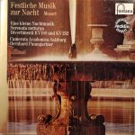 Wolfgang Amadeus Mozart, Camerata Academica Salzburg, Bernhard Paumgartner - Festliche Musik Zur Nacht (LP)