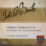 Johann Sebastian Bach ,  Karl Richter - Goldberg-Variationen BWV 988 (Klavierübung IV. Teil - Aria Mit 30 Veränderungen) (LP, Mono)