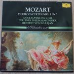 Wolfgang Amadeus Mozart - Anne-Sophie Mutter • Berliner Philharmoniker, Herbert von Karajan - Vioolconcerten nrs 3 en 5 (LP)