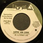 Jr. & Punky Lee - Slippin' And Slidin' (7", Promo)