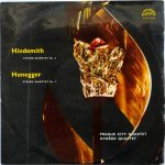 Paul Hindemith, Arthur Honegger, Prague String Quartet, Dvořák Quartet - String Quartet No. 3 / String Quartet No. 2 (LP, Mono, Rus)