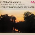 Sergei Vasilyevich Rachmaninoff, Mstislav Rostropovich ･ Lev Oborin - Cello Sonata G Minor Op.19.6, Studies Op.33 (LP, Transcription)