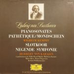 Ludwig van Beethoven - Wilhelm Kempff / Herbert von Karajan, Gundula Janowitz · Hilde Rössel-Majdan · Waldemar Kmentt · Walter Berry · Wiener Singverein · Berliner Philharmoniker - Pianosonates Pathétique/Mondschein / Slotkoor Negende Symfonie (LP, Comp, Gat)