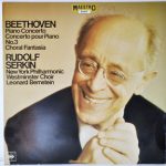 Ludwig van Beethoven - Rudolf Serkin, New York Philharmonic, Westminster Symphonic Choir, Leonard Bernstein - Piano Concerto Concerto Pour Piano N° 3 - Choral Fantasia (LP)