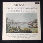 Wolfgang Amadeus Mozart ; Alan Loveday, Iona Brown, Carmel Kaine, The Academy Of St. Martin-in-the-Fields, Sir Neville Marriner - Violin Concerto In G Major K.216 / Concertone In C Major K.190 (LP)