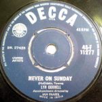 Lynn Cornell - Never On Sunday (7", Single)