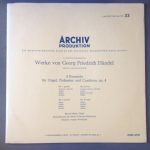 Georg Friedrich Händel, Eduard Müller, Konzertgruppe Der Schola Cantorum Basiliensis, August Wenzinger - Werke Von Georg Friedrich Händel, 4 Konzerte Für Orgel, Orchester Und Continuo, Op. 4 (LP, Gat)