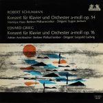 Robert Schumann / Edvard Grieg, Berliner Philharmoniker • Monique Haas • Adrian Aeschbacher • Eugen Jochum • Leopold Ludwig - Konzert Für Klavier Und Orchester A-moll Op. 54 / Konzert Für Klavier Und Orchester A-moll Op. 16 (LP)