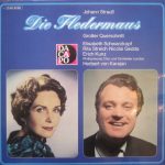 Johann Strauss Jr., Philharmonia Chorus Und Philharmonia Orchestra, Herbert von Karajan, Elisabeth Schwarzkopf, Nicolai Gedda, Rita Streich, Erich Kunz - Die Fledermaus (Großer Querschnitt) (LP, Wid)