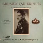 Eduard van Beinum Conducting Concertgebouworkest, Joseph Haydn - Symphony No. 94 in G Major ("Surprise") (10")