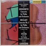 Paul Hindemith, Wolfgang Amadeus Mozart, Joseph Fuchs, London Symphony Orchestra, Sir Eugene Goossens - Concerto For Violin And Orchestra • Concerto No. 3 For Violin And Orchestra (LP)