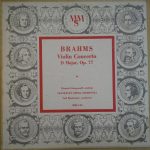 Johannes Brahms – Ricardo Odnoposoff , Violinist, Frankfurter Opern- Und Museumsorchester, Carl Bamberger - Violin Concerto D Major, Op. 77 (10", Mono)