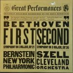 Beethoven* - Bernstein*, New York Philharmonic / Szell*, Cleveland Orchestra* - First Symphony In C Major, Op. 21 / Second Symphony In D Major, Op. 36 (LP, Comp, RM)