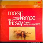 Mozart* ,  Rudolf Kempe ,  Ferenc Fricsay - Concerto Per Corno K.447 - Concerto Per Flauto E Arpa K.229 (LP)