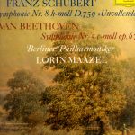 Franz Schubert / Ludwig van Beethoven, Berliner Philharmoniker, Lorin Maazel - Symphonie Nr. 8 H-moll D. 759 »Unvollendete« / Symphonie Nr. 5 C-moll Op. 67 (LP, Album, RP)