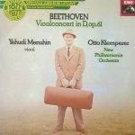 Beethoven* - Yehudi Menuhin, Otto Klemperer, The New Philharmonia Orchestra* - Violin Concerto in D, Op. 61 (LP, RE)