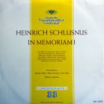 Heinrich Schlusnus, Sebastian Peschko, Michael Raucheisen, Franz Rupp - Heinrich Schlusnus - In Memoriam I (LP, Mono)