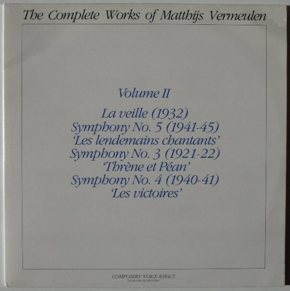 Matthijs Vermeulen - The Complete Works Of Matthijs Vermeulen - Volume II (2xLP)