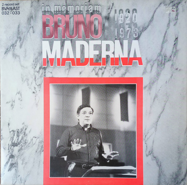 Bruno Maderna - In Memoriam Bruno Maderna 1920 - 1973 (2xLP, Album, Gat)