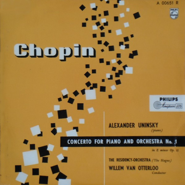 Frédéric Chopin By Alexander Uninsky, Residentie Orkest, Willem van Otterloo - Concerto For Piano And Orchestra No. 1 (10")