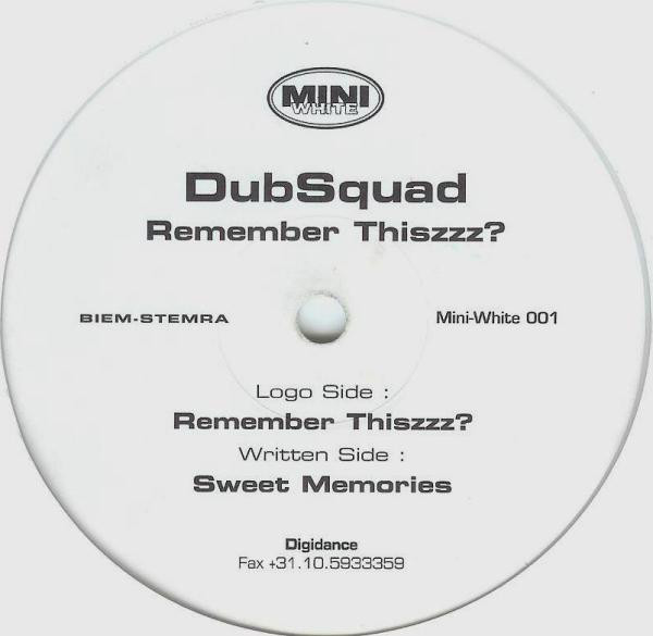 DubSquad - Remember Thiszzz? (10", Whi)