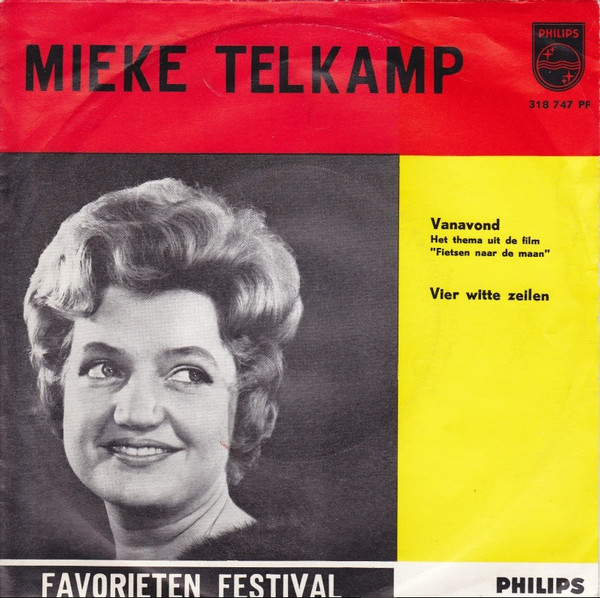 Mieke Telkamp - Vanavond / Vier Witte Zeilen (7", Single, Mono)
