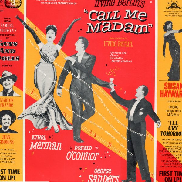 Ethel Merman, Donald O'Connor, George Sanders, Marlon Brando, Jean Simmons (2), Susan Hayward - Call Me Madam, Guys And Dolls, I'll Cry Tomorrow (LP, Comp)