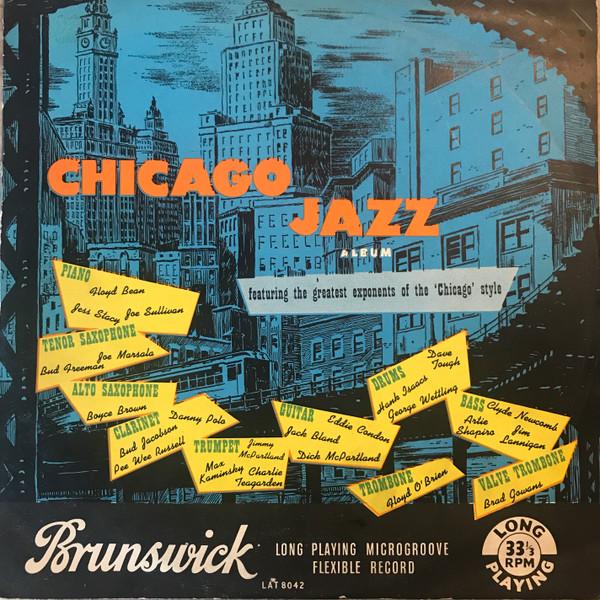 Eddie Condon And His Chicagoans, Jimmy McPartland And His Orchestra, George Wettling's Chicago Rhythm Kings - Chicago Jazz (LP, Comp, Mono)