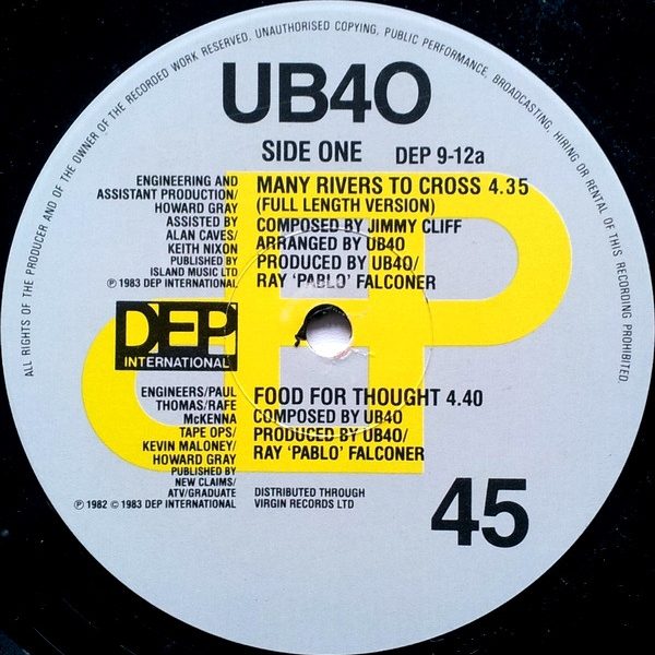 UB40 - Many Rivers To Cross (12", Single)