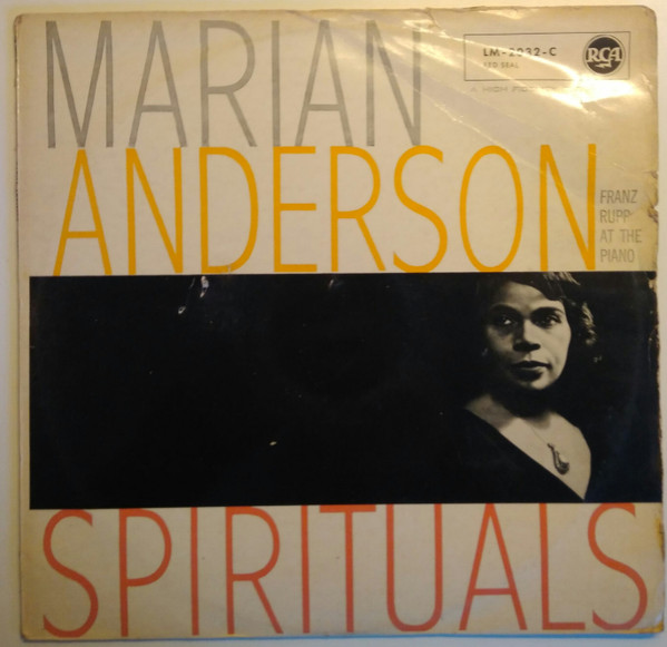 Marian Anderson With Franz Rupp - Spirituals (LP)