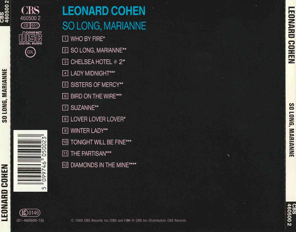 Leonard Cohen - So Long, Marianne (CD, Comp)