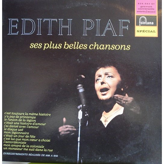 Edith Piaf - Ses Plus Belles Chansons (LP, Comp, Mono)