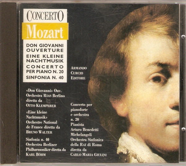 Mozart* - Don Giovanni Overture, Eine Kleine Nachtmusik, Concerto Per Piano N. 20, Sinfonia N. 40 (CD, Comp)