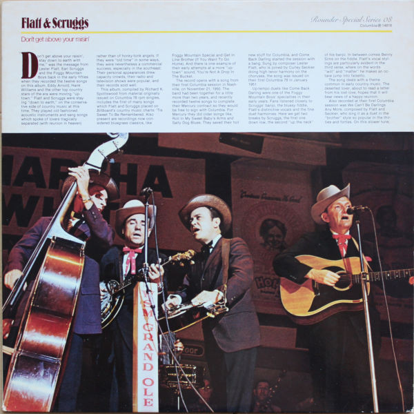 Flatt & Scruggs - Don't Get Above Your Raisin' (LP, Comp)