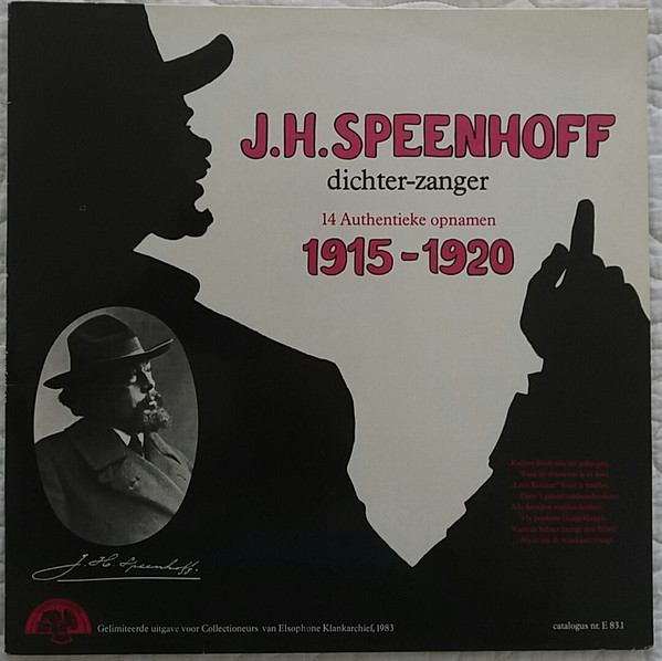 J.H. Speenhoff* - Dichter-Zanger, 14 Authentieke Opnamen (1915-1920) (LP, Ltd)