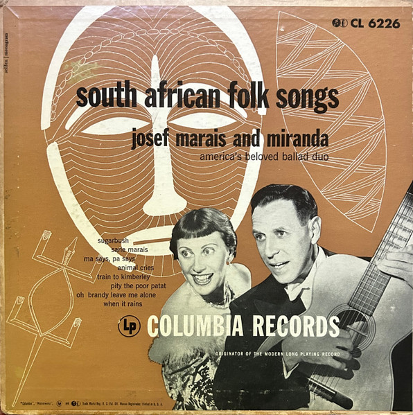 Marais And Miranda - South African Folk Songs (10")