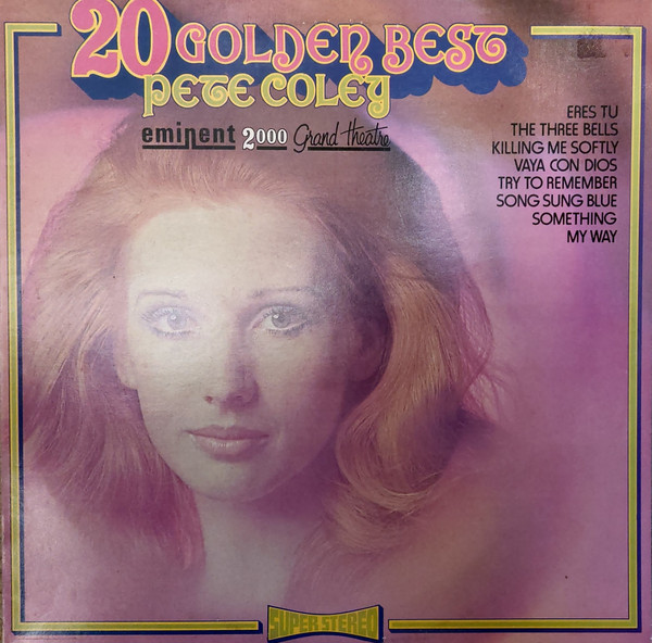 Pete Colley - 20 Golden Best - Eminent 2000 Grand Theatre Organ (LP, RE)