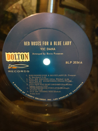 Vic Dana - Red Roses For A Blue Lady (LP, Album, Mono)
