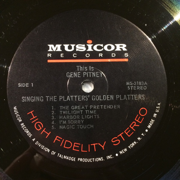 Gene Pitney - This Is Gene Pitney Singing The Platters' Golden Platters (LP, Album)