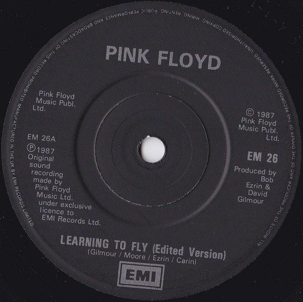 Pink Floyd - Learning To Fly (7", Single)