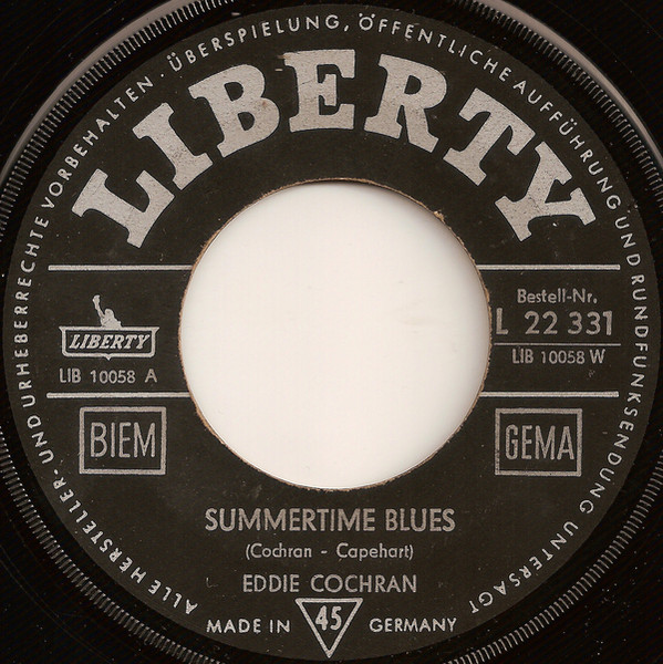 Eddie Cochran - Summertime Blues (7", Single)