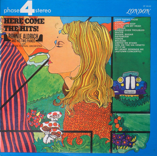 Ronnie Aldrich And His Two Pianos With The London Festival Orchestra - Here Come The Hits! (LP, Album, Pit)