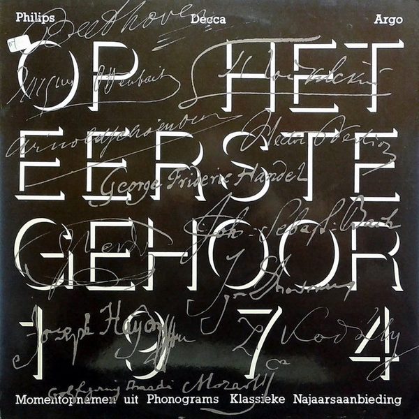 Various - Op Het Eerste Gehoor 1974 (LP, Comp, Promo)
