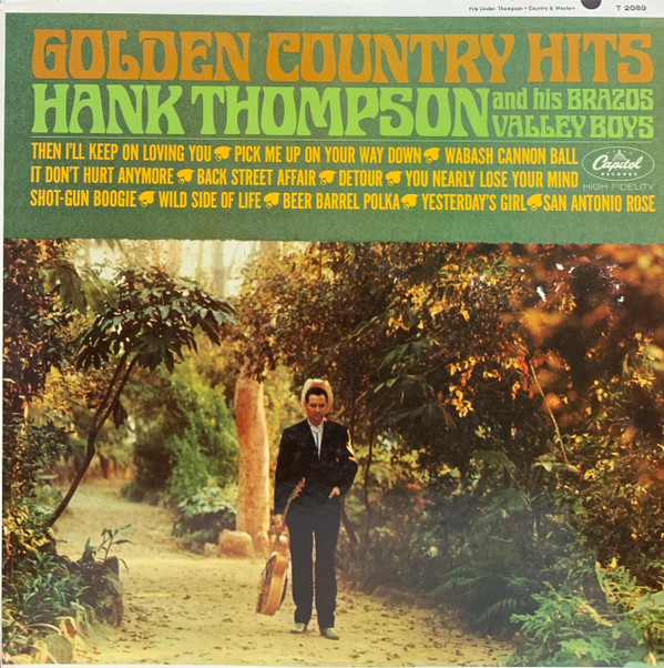 Hank Thompson And His Brazos Valley Boys - Golden Country Hits (LP, Album, Mono, Scr)