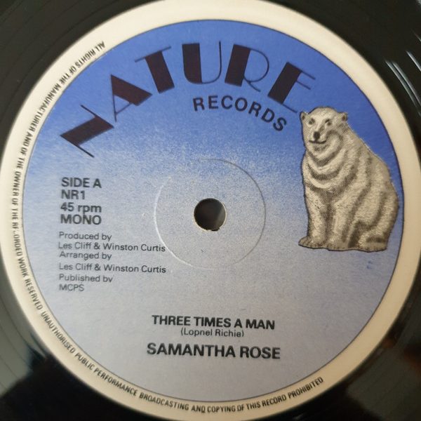 Samantha Rose / Ranking Ronstyle - Three Times A Man / Too Much Gal Deh Fi Jerk (12", Single, Mono)