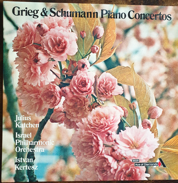 Edvard Grieg & Robert Schumann, Julius Katchen, Israel Philharmonic Orchestra, István Kertész - Piano Concertos (LP, RE)