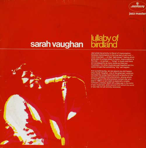 Sarah Vaughan - Lullaby Of Birdland (LP, Album, Mono, RE)