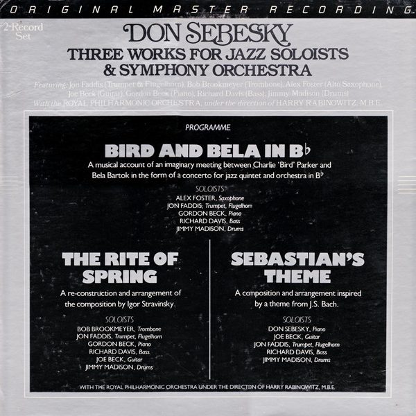 Don Sebesky - Three Works For Jazz Soloists & Symphony Orchestra (2xLP, Album, Gat)